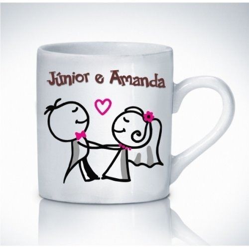 Canecas de porcelana para casamentos